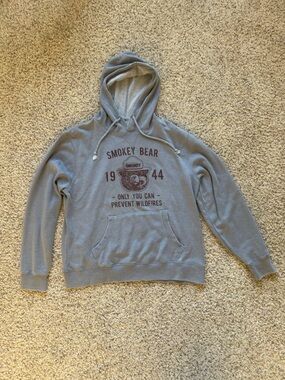 Smokey Bear Gray Pullover Hoodie